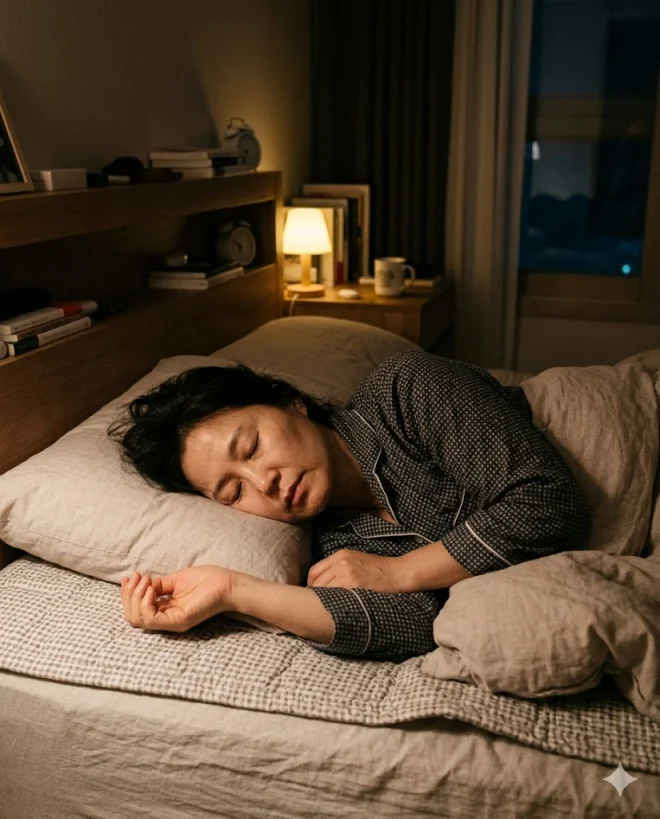 수면 중 손목 굴곡 자세와 손목터널증후군 야간 증상 관계 실사 이미지 