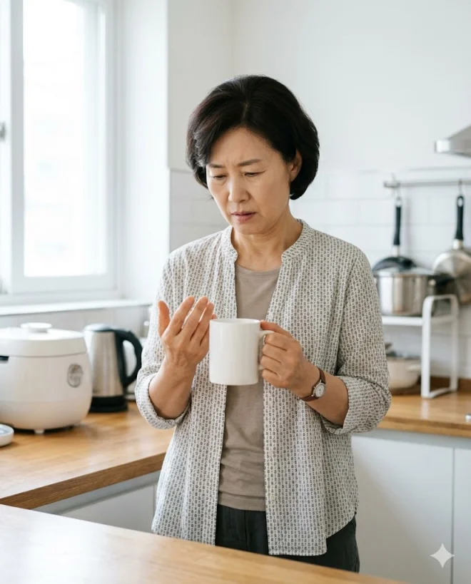  손목터널증후군 진행 단계 근력 저하 증상 실사 이미지