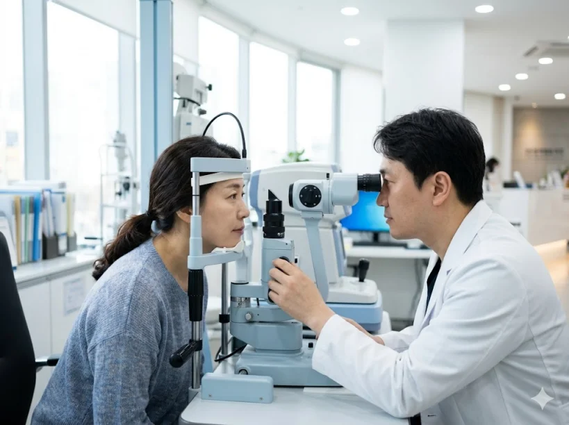 녹내장 조기 발견 안과 정기검진 안내 실사 이미지