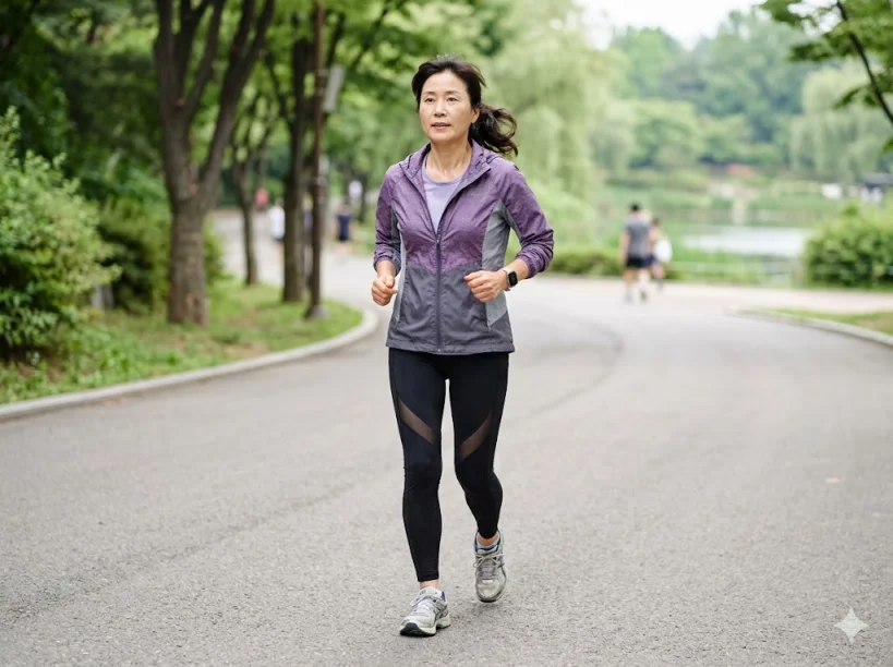 혈관 건강 관리 일상 실천 수면 운동 한국인 중년 실사 이미지
