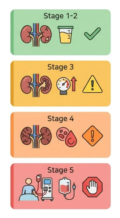 만성콩팥병 단계별 흑염소진액 섭취 가능 여부 인포그래픽