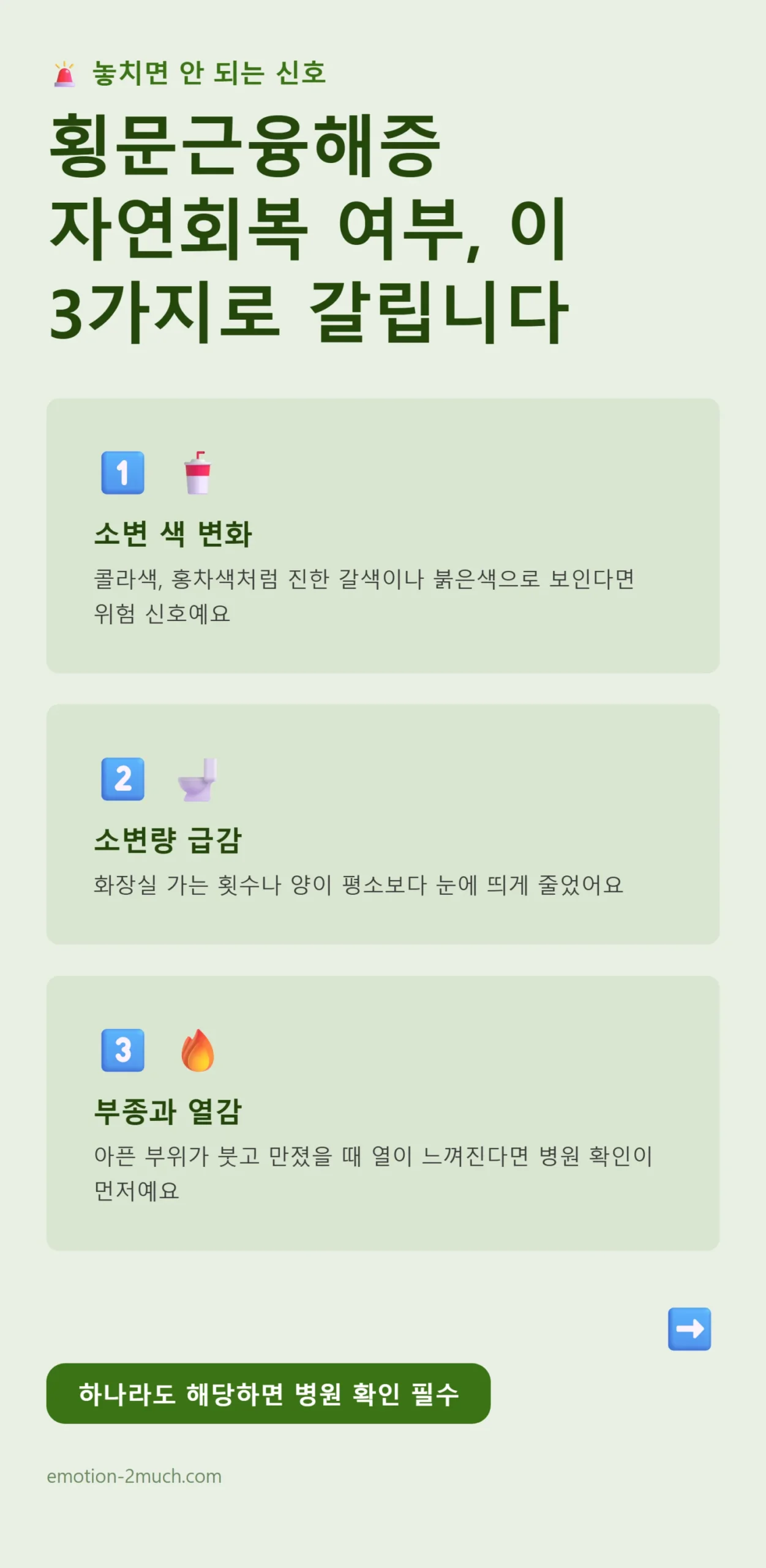 소변 색 자가진단 3단계 비교 인포그래픽