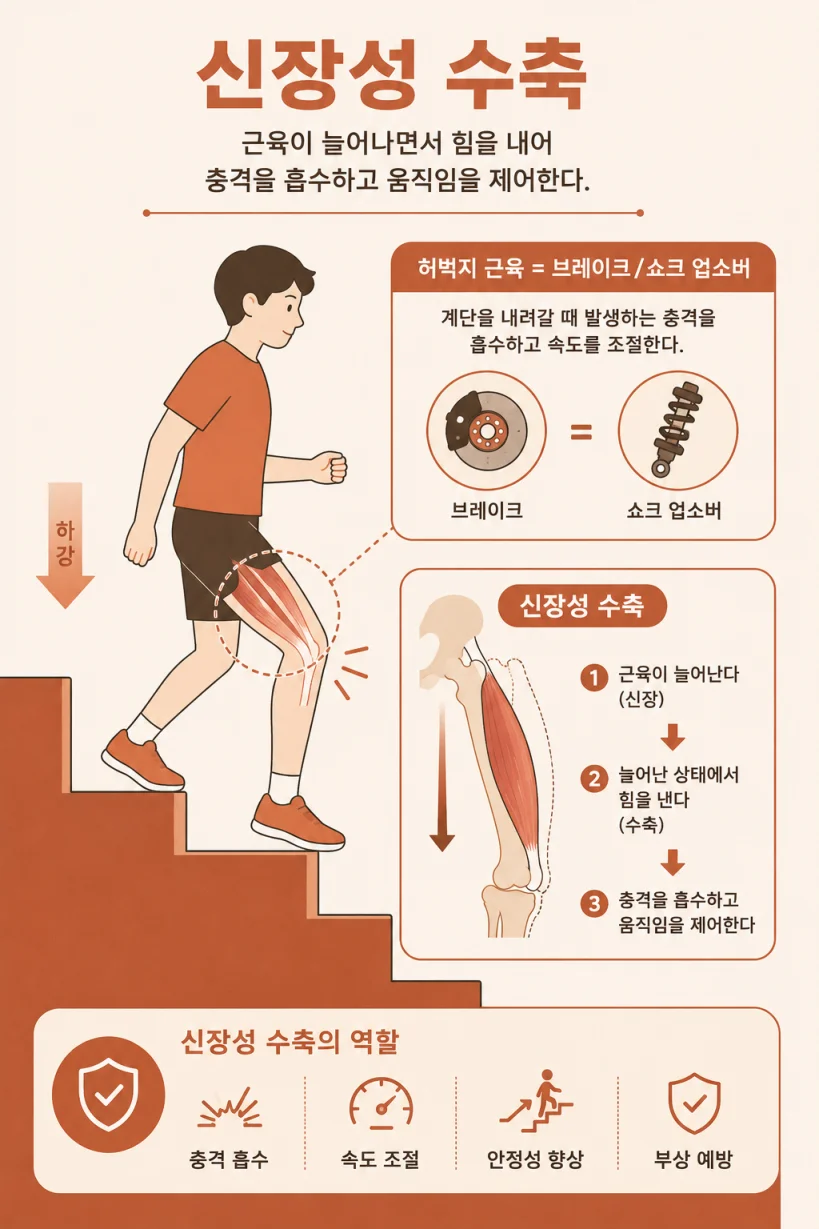 신장성 수축 원리 일러스트