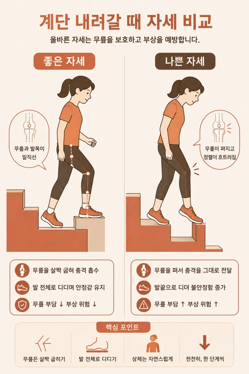 올바른 자세 vs 잘못된 자세 비교
