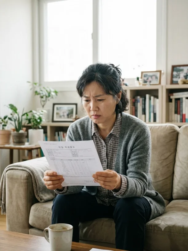 검사 결과가 정상인데 혼란스러워하는 자율신경실조증 의심 여성