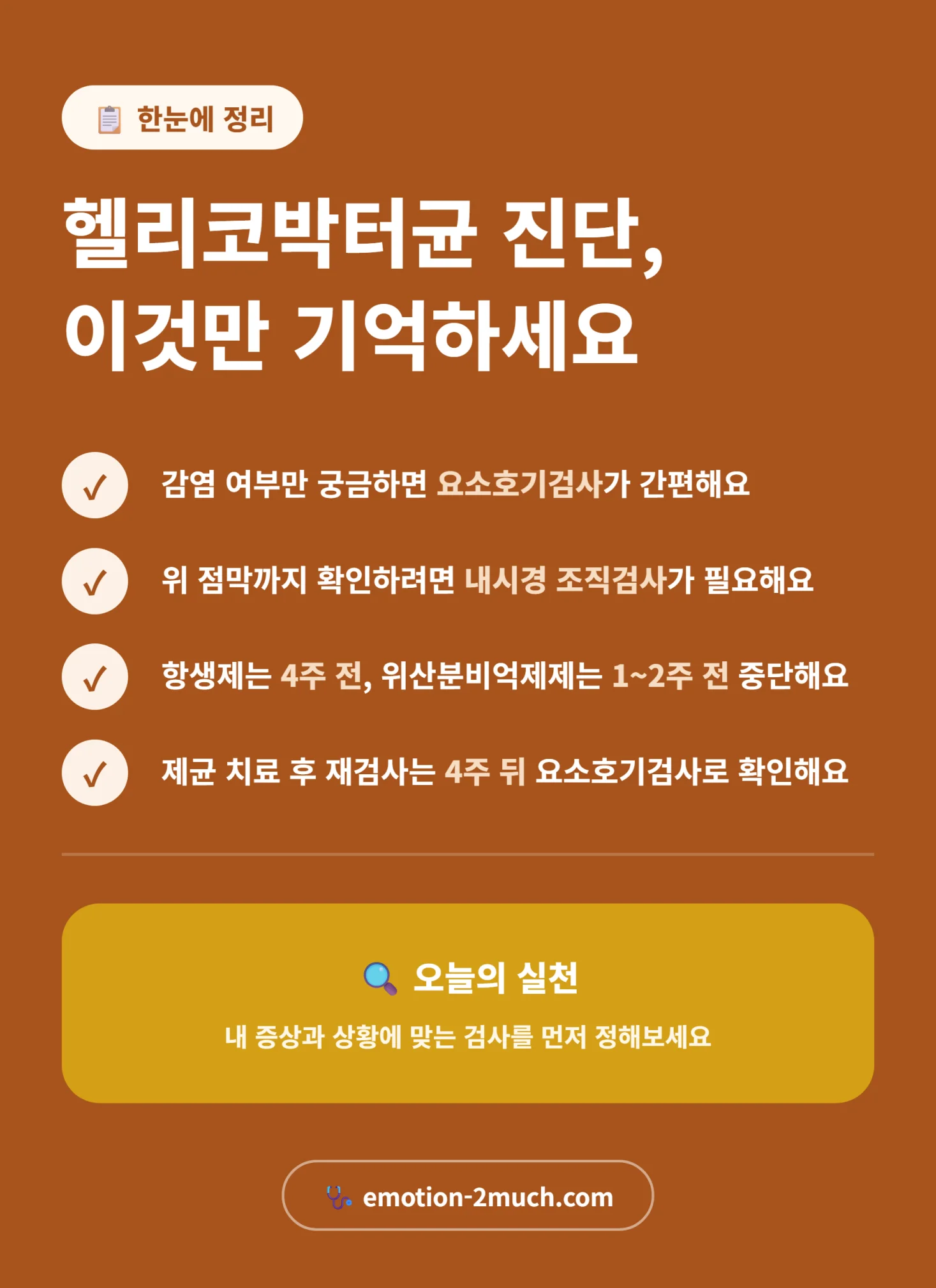헬리코박터균 진단부터 검사 선택까지 총정리 인포그래픽