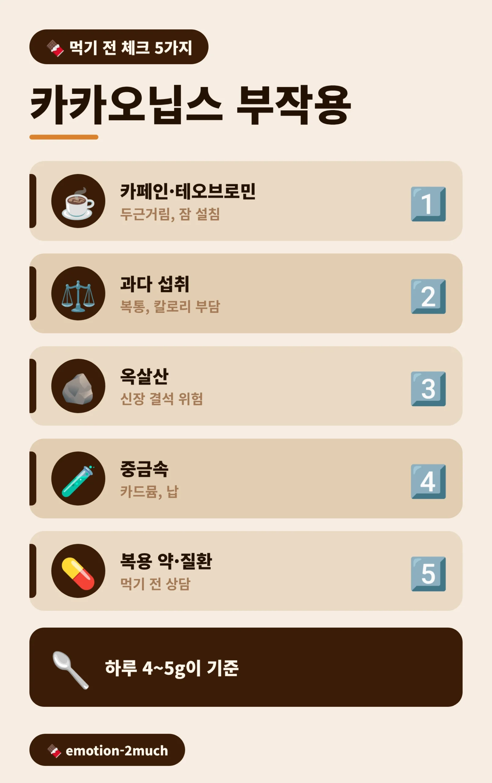 카카오닙스 부작용 5가지 한눈에 정리 인포그래픽
